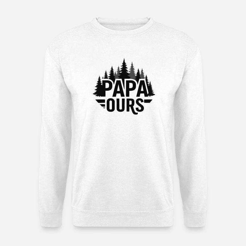 Daddy Bear Forest Silhouette - Unisex Sweatshirt - white