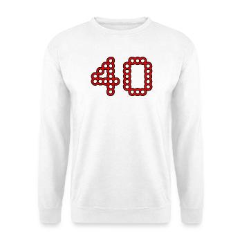 40. 40 YEARS. 40th ANNIVERSARY. 40 YEARS ANNIVERSARY. - Unisex Sweatshirt - white - Front