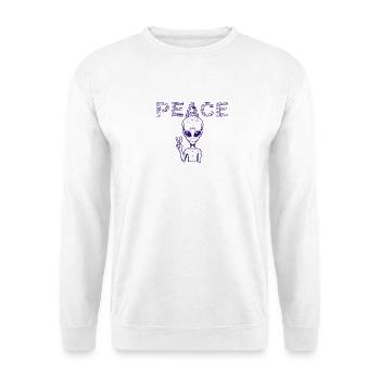 Peace Alien Peace Sign - Unisex Sweatshirt - white - Front