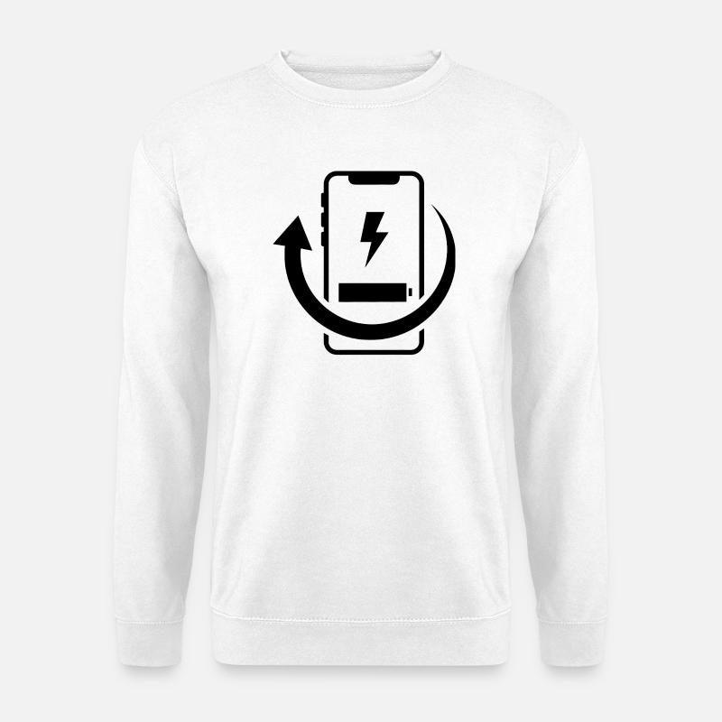 Blitzförmiger Energiekreis - Unisex Pullover - Weiß