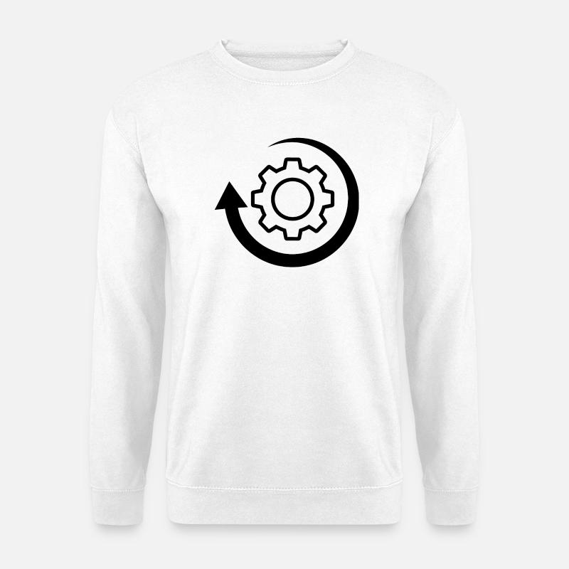 Rotation Wheel Logo Image - Unisex Sweatshirt - white