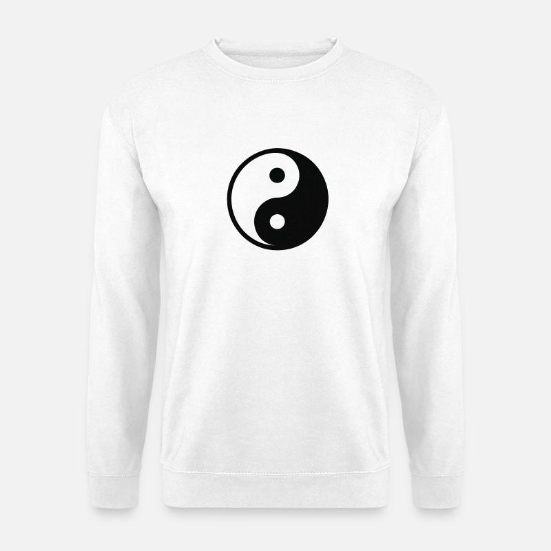 YinYang Silhouette - Unisex Pullover - Weiß