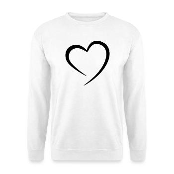 Herz - Unisex Pullover - Weiß - Vorne