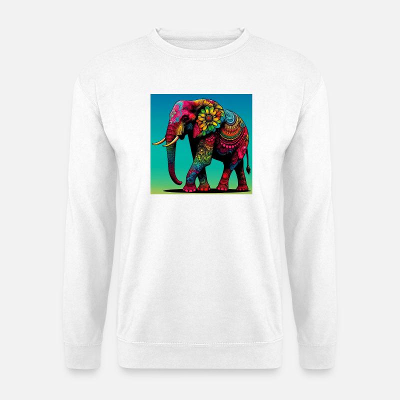 Elefant - Unisex Pullover - Weiß