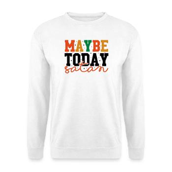 Bunte Buchstabenmuster Punkte - Unisex Pullover - Weiß - Vorne