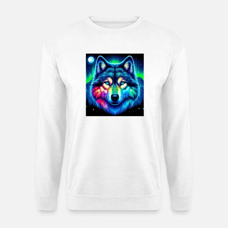 Wolf - Unisex Pullover - Weiß
