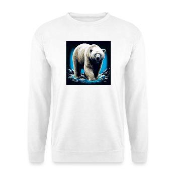 ours blanc - Sweat-shirt Unisexe - blanc - Devant