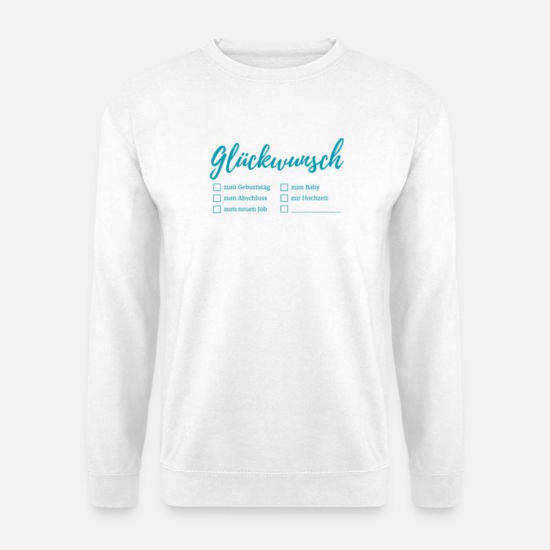 Congratulations lettering checkboxes - Unisex Sweatshirt - white