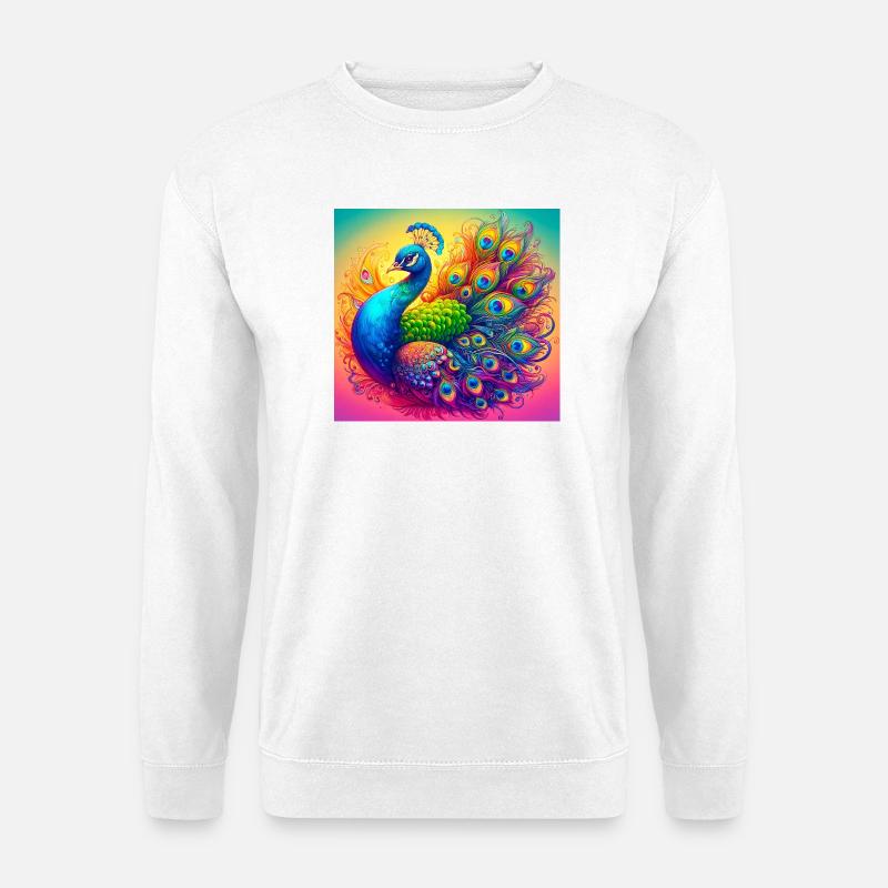 peacock - Unisex Sweatshirt - white