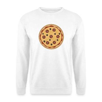 Peperoni-Pizza - Unisex Pullover - Weiß - Vorne - Alina (178cm) & Michal (187cm)