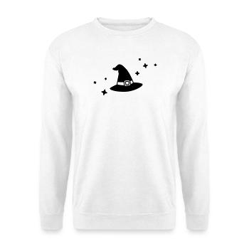 Illustration de chapeau de sorcière pour une sorcière pour Halloween - Sweat-shirt Unisexe - blanc - Devant