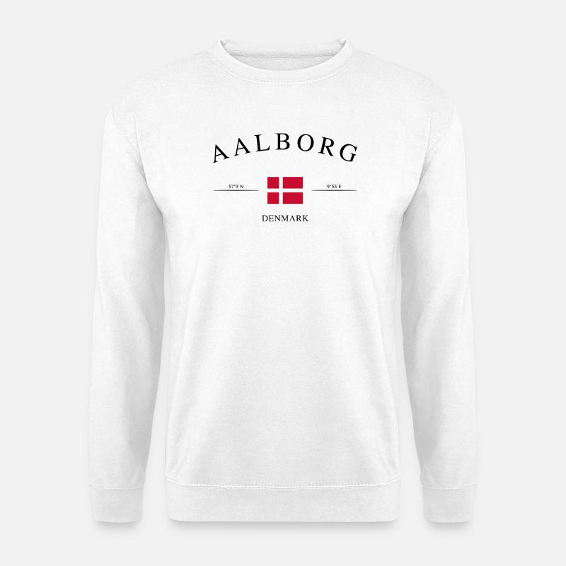 Aalborg Dänemark – Urlaub Souvenir & Geschenk - Unisex Pullover - Weiß