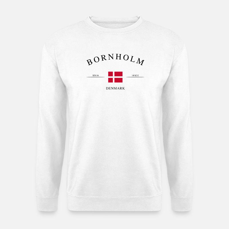 Bornholm Dänemark – Urlaub Souvenir & Geschenk - Unisex Pullover - Weiß