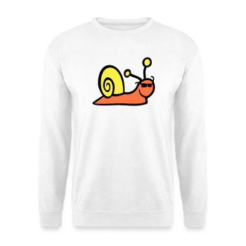 Snail Sunglasses Cute Cute Happy Cool - Unisex Sweatshirt - white - Front