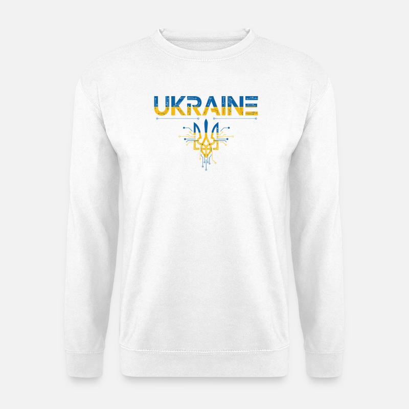 Schaltkreise Trident Ukraine - Unisex Pullover - Weiß
