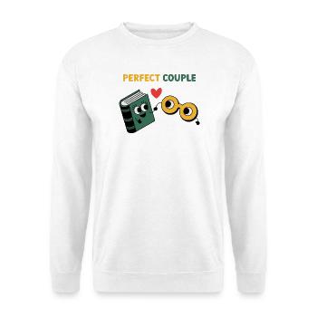 Perfect Couple: Cloud and Umbrella Fun - Unisex Pullover - Weiß - Vorne