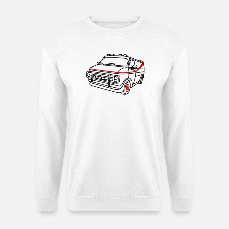 GMC Vandura: A-Team Kult & Retro - Unisex Pullover - Weiß