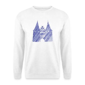 Lübeck Landmark Blue | Scribble Look - Unisex Sweatshirt - white - Front