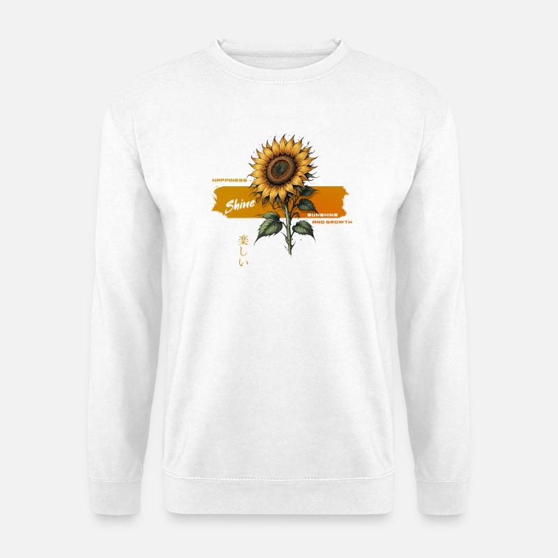Sonnenblume Glanz Wachstum Glück - Unisex Pullover - Weiß