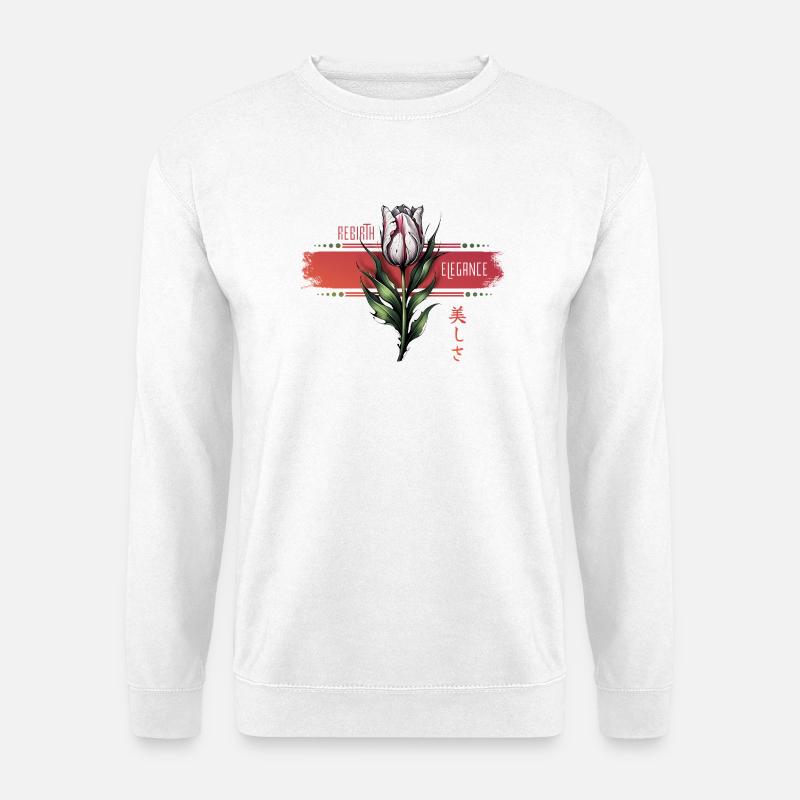 Rebirth Tulip Art - Unisex Pullover - Weiß