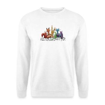 All Colors Matter! Rainbow Animals for Diversity - Unisex Sweatshirt - white - Front