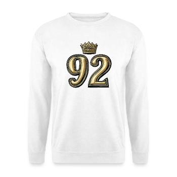 92 Number Krone - Unisex Sweatshirt - white - Front
