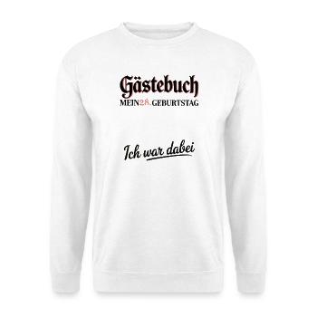 Livre d’or 28e anniversaire - Sweat-shirt Unisexe - blanc - Devant