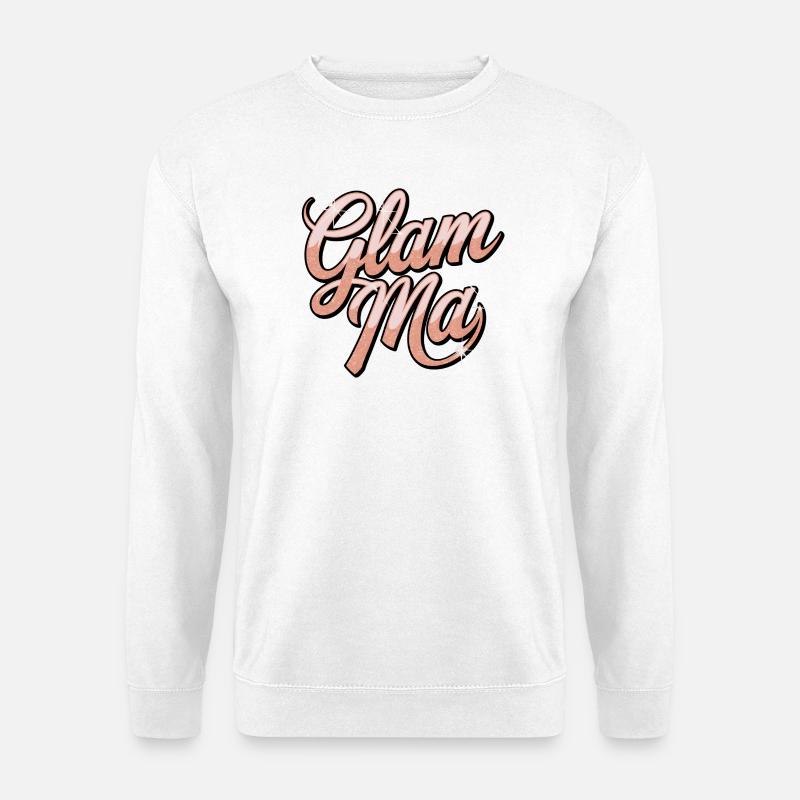 Glam Mad Glitter Script - Sweat-shirt Unisexe - blanc