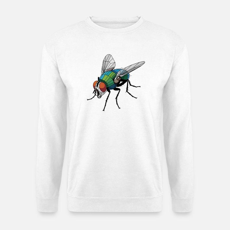 Fly - Cooles Low-Poly-Logo - Unisex Pullover - Weiß