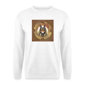 Steampunk Pharao Fuchs - Unisex Pullover - Weiß - Vorne