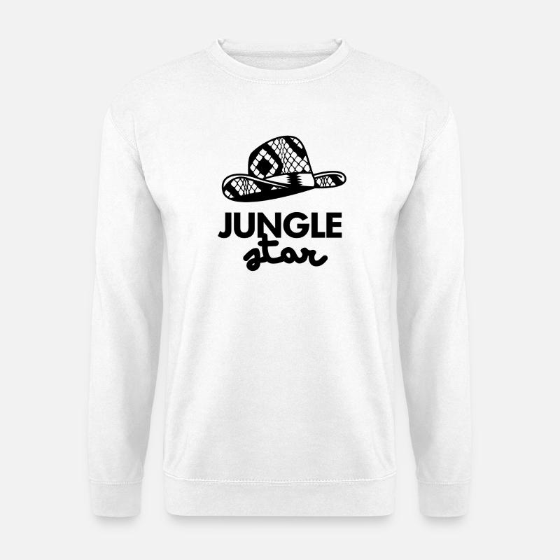 Dschungel-Stern-Hut-Logo - Unisex Pullover - Weiß