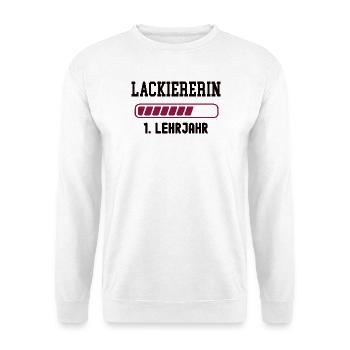 Ausbildung Lackiererin 1. Lehrjahr Maler Lehre - Unisex Pullover - Weiß - Vorne