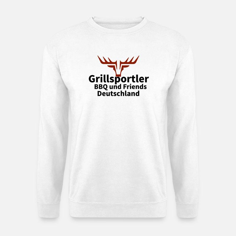 Hirschkopf Silhouette Rust - Unisex Pullover - Weiß