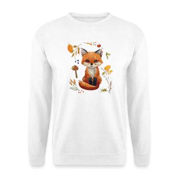 Fuchs im Wald - Unisex Pullover - Weiß - Vorne
