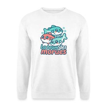 La team des morues kawaii - Sweat-shirt Unisexe - blanc - Devant