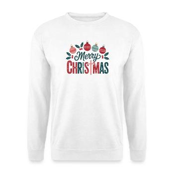 Merry Christmas Ornament Graphics - Unisex Sweatshirt - white - Front