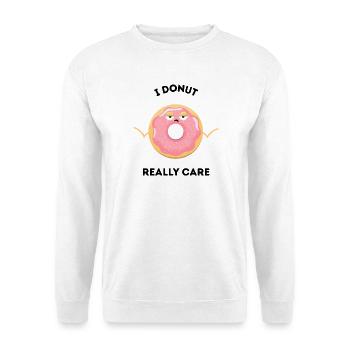 Jeu de mots amusant sur les beignets - Je m’en soucie vraiment - Sweat-shirt Unisexe - blanc - Devant