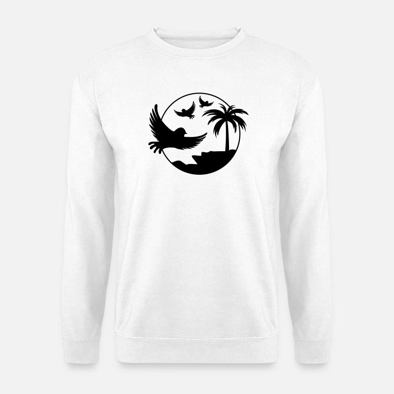 Paradise Insel Birds - Unisex Pullover - Weiß