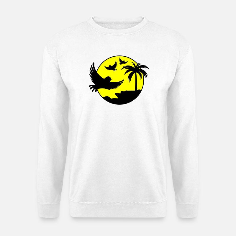 Paradise Insel Birds - Unisex Pullover - Weiß