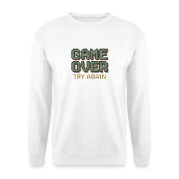 Game Over Try Again Pixel Art Retro Gamer Zocker - Unisex Sweatshirt - white - Front