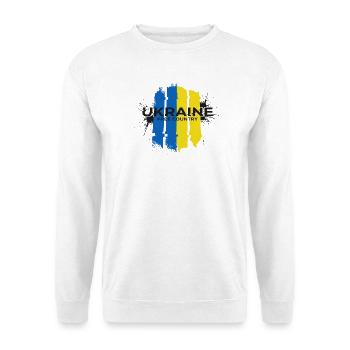 Ukraine Free Country Flag Art - Unisex Sweatshirt - white - Front
