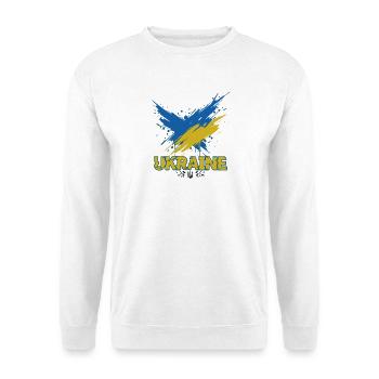 Ukraine Flag Splash Art - Unisex Sweatshirt - white - Front