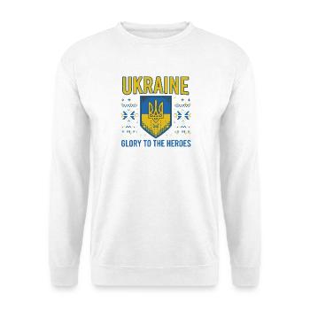 Ukraine Crest Glory Tee - Unisex Sweatshirt - white - Front