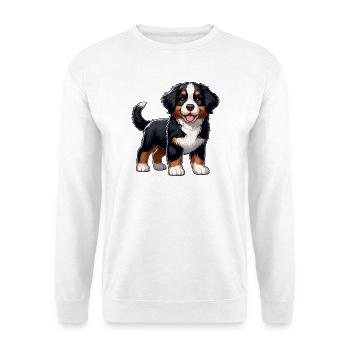 Berner Sennenhund süßer Welpe - Unisex Pullover - Weiß - Vorne
