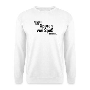 Spuren von Spass - Unisex Pullover - Weiß - Vorne