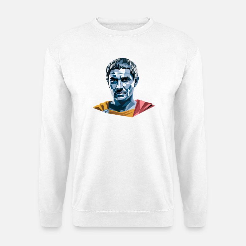 Caesar - Cooles Geschichtslogo - Unisex Pullover - Weiß