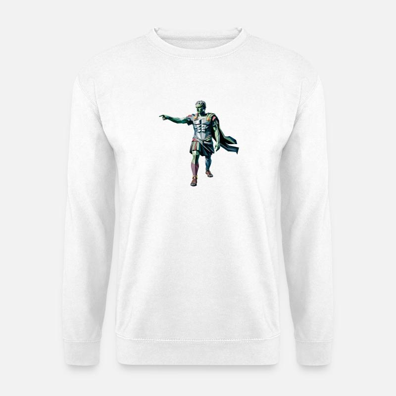  Caesar - Cool History Logo - Unisex Sweatshirt - white