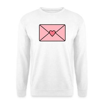 Love letter with heart - Unisex Sweatshirt - white - Front
