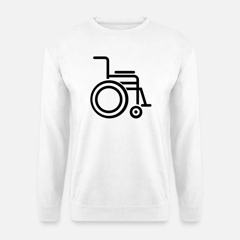 Rollstuhl - Unisex Pullover - Weiß
