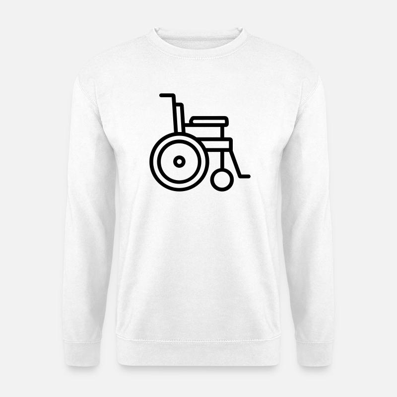 Rollstuhl - Unisex Pullover - Weiß